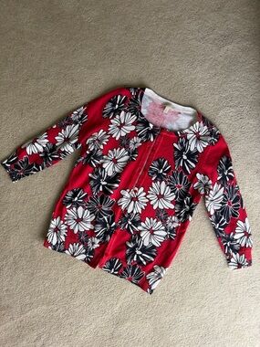 Floral Talbots Cardigan - size XS petite